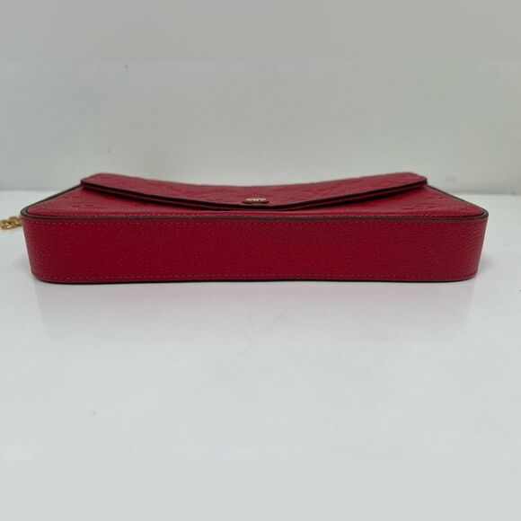 Louis Vuitton Felicie Pochette Monogram Empreinte Leather Red - Picture 6 of 9